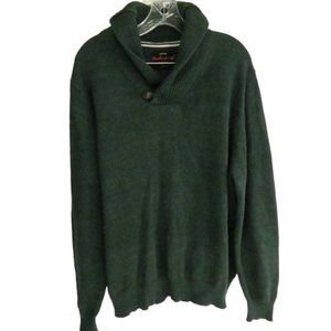 Weatherproof Men's L Sweater Pullover Shawl Collar Cotton